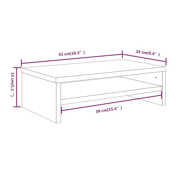 Suport pentru monitor gri sonoma 42x24x13 cm lemn prelucrat - WALTI WALTI
