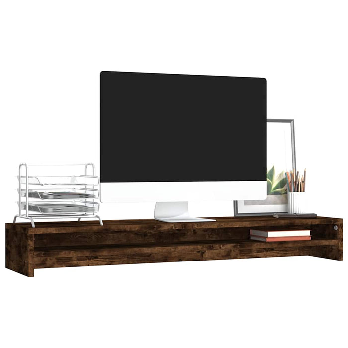 Suport pentru monitor stejar fumuriu 100x24x13cm lemn prelucrat - WALTI WALTI