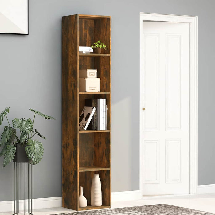 Bibliotecă, stejar fumuriu, 40x30x189 cm, lemn prelucrat WALTI