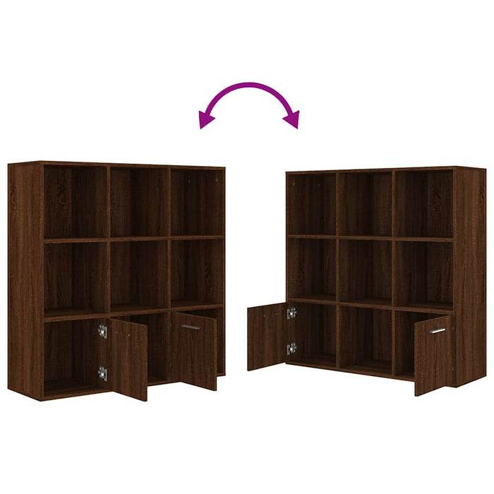 Bibliotecă, stejar maro, 98x30x98 cm WALTI