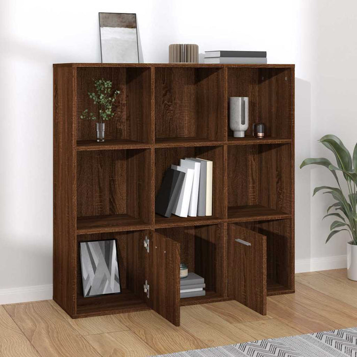 Bibliotecă, stejar maro, 98x30x98 cm WALTI