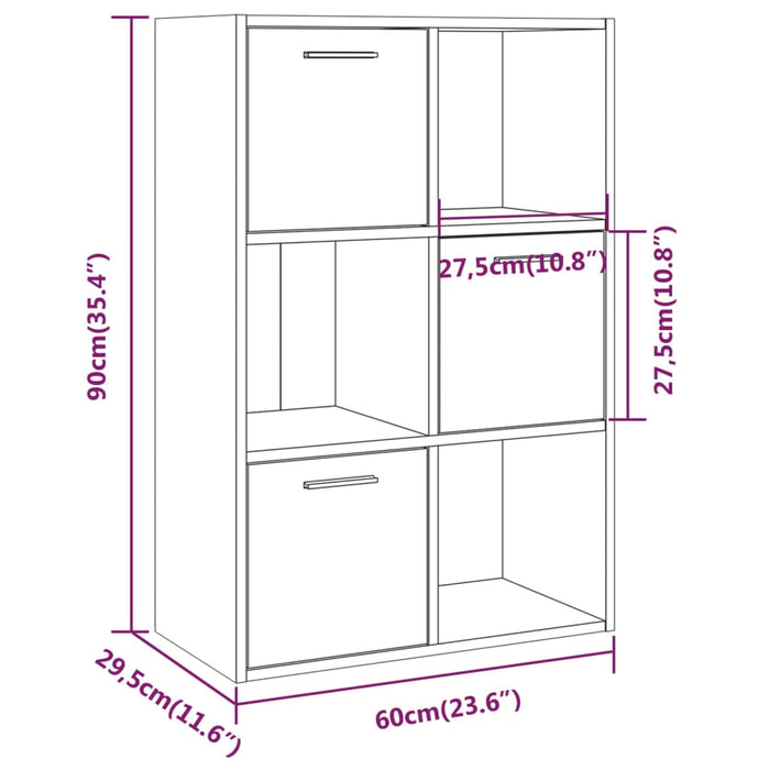 Dulap de depozitare, gri sonoma, 60x29,5x90 cm - WALTI WALTI