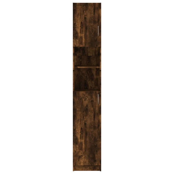 Dulap de baie, stejar fumuriu, 32x25,5x190 cm, lemn prelucrat - WALTI WALTI