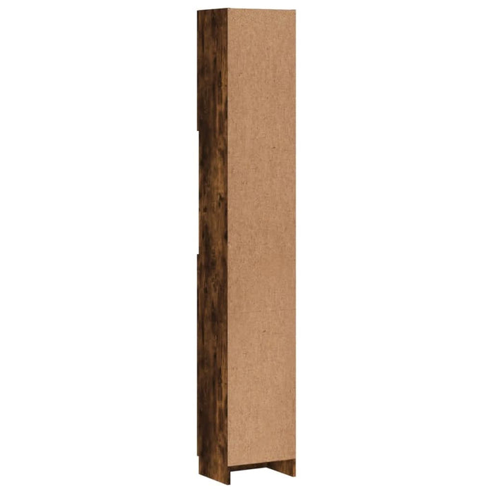 Dulap de baie, stejar fumuriu, 32x25,5x190 cm, lemn prelucrat - WALTI WALTI