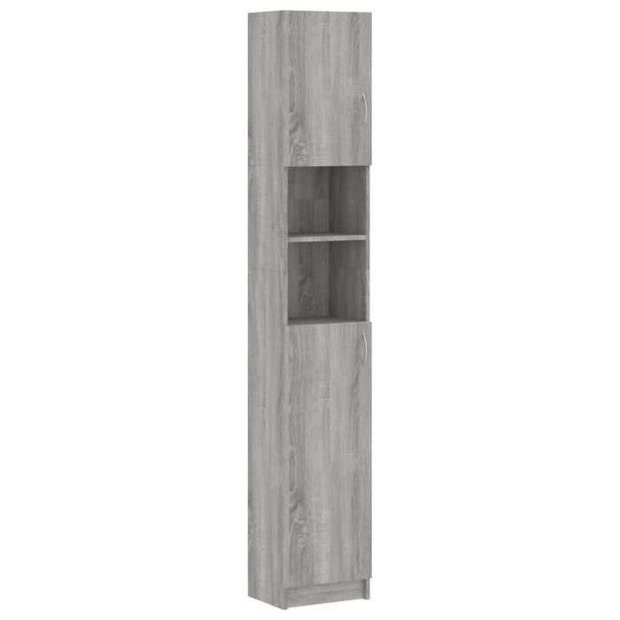 Dulap de baie, gri sonoma, 32x25,5x190 cm, lemn prelucrat - WALTI WALTI
