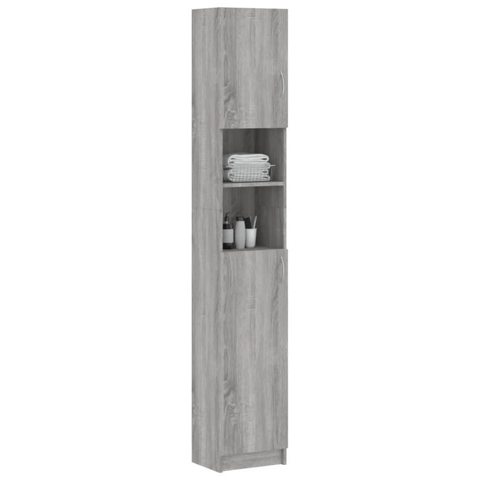 Dulap de baie, gri sonoma, 32x25,5x190 cm, lemn prelucrat - WALTI WALTI