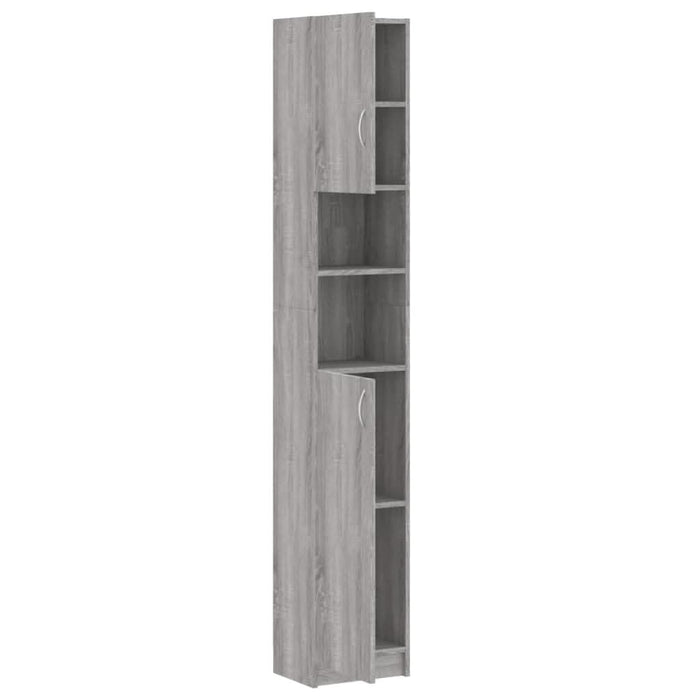Dulap de baie, gri sonoma, 32x25,5x190 cm, lemn prelucrat - WALTI WALTI