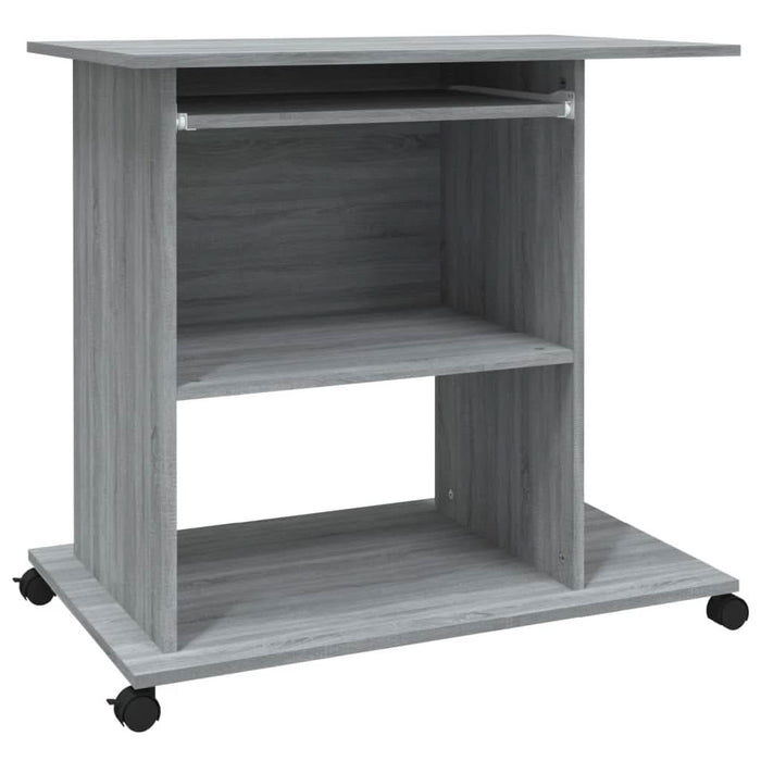 Birou pentru computer, gri sonoma, 80x50x75 cm, lemn prelucrat - WALTI WALTI