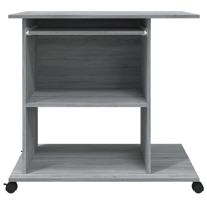 Birou pentru computer, gri sonoma, 80x50x75 cm, lemn prelucrat - WALTI WALTI