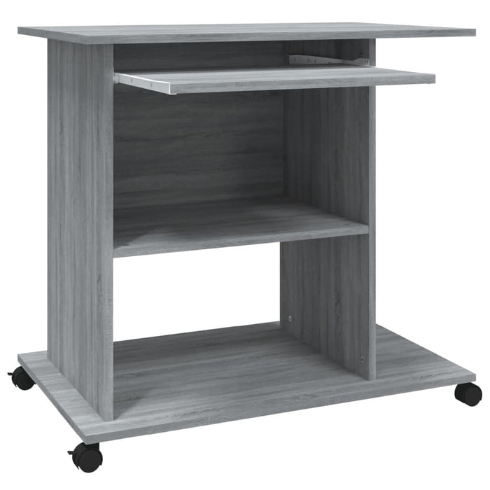 Birou pentru computer, gri sonoma, 80x50x75 cm, lemn prelucrat - WALTI WALTI