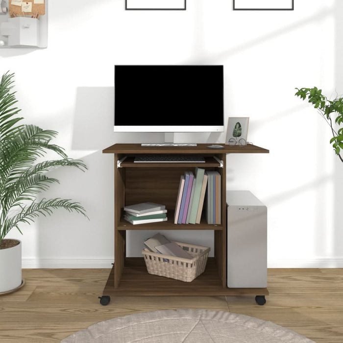 Birou, stejar maro, 80x50x75 cm, lemn prelucrat - WALTI WALTI