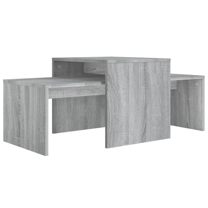 Set măsuță de cafea, gri sonoma, 100x48x40 cm, lemn prelucrat - WALTI WALTI