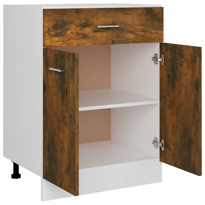 Dulap inferior cu sertar “Lyon”, stejar fumuriu, 60x46x81,5 cm WALTI