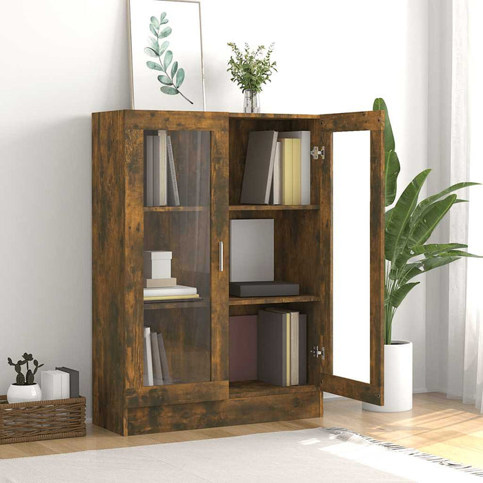 Dulap vitrină, stejar fumuriu, 82,5x30,5x115 cm, lemn prelucrat - WALTI WALTI