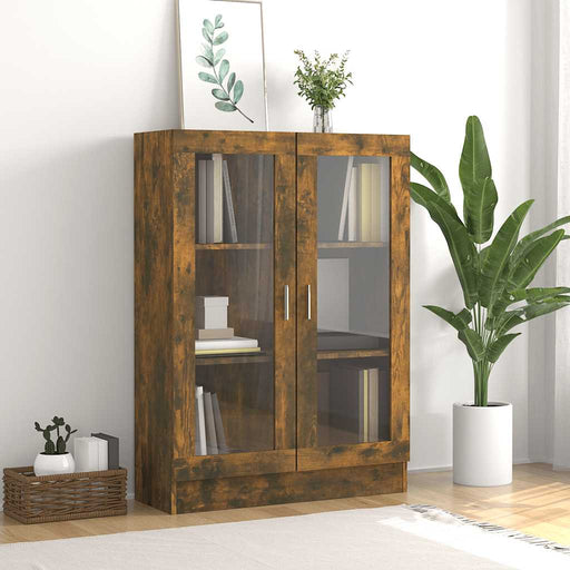 Dulap vitrină, stejar fumuriu, 82,5x30,5x115 cm, lemn prelucrat - WALTI WALTI