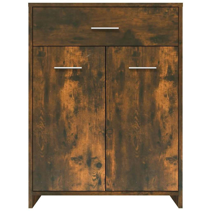 Dulap de baie, stejar fumuriu, 60x33x80 cm, lemn prelucrat - WALTI WALTI