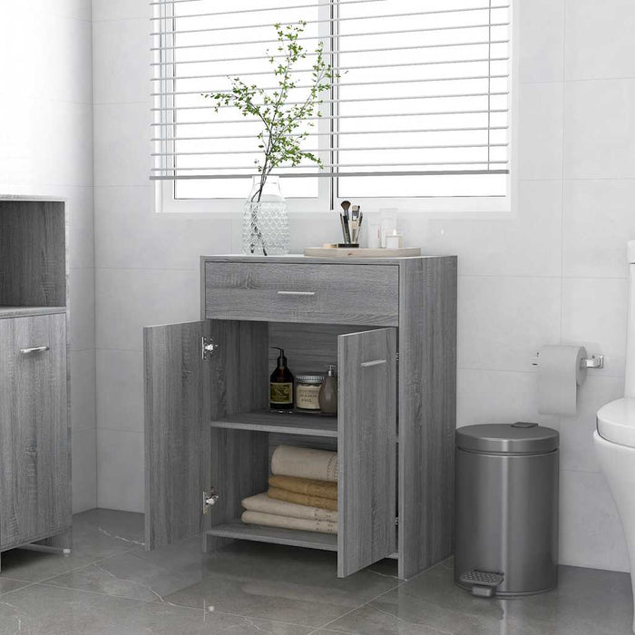 Dulap de baie, sonoma gri, 60x33x80 cm, lemn prelucrat WALTI