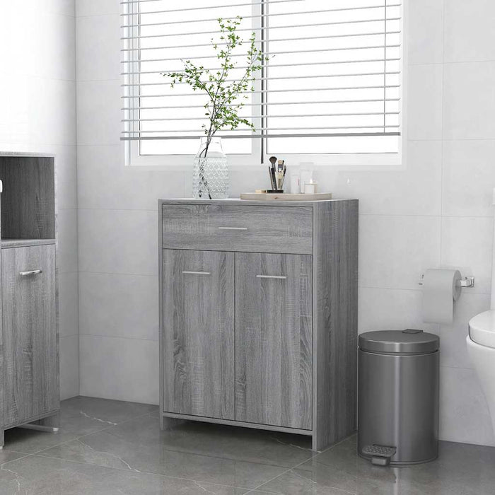 Dulap de baie, sonoma gri, 60x33x80 cm, lemn prelucrat WALTI