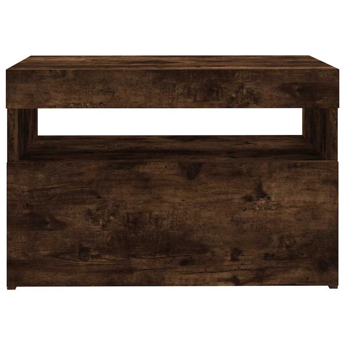 Comodă TV cu lumini LED, stejar fumuriu, 60x35x40 cm - WALTI WALTI