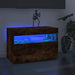 Comodă TV cu lumini LED, stejar fumuriu, 60x35x40 cm - WALTI WALTI