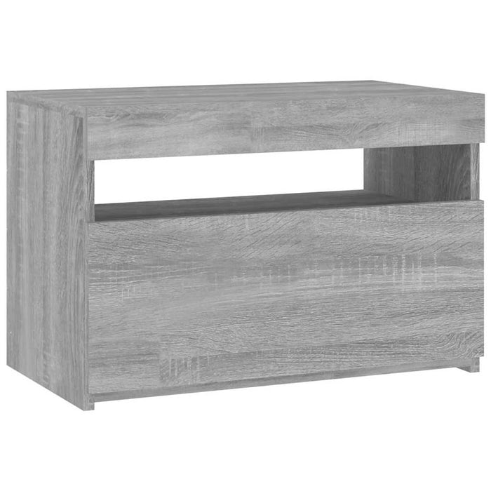 Comodă TV cu lumini LED, gri sonoma, 60x35x40 cm - WALTI WALTI