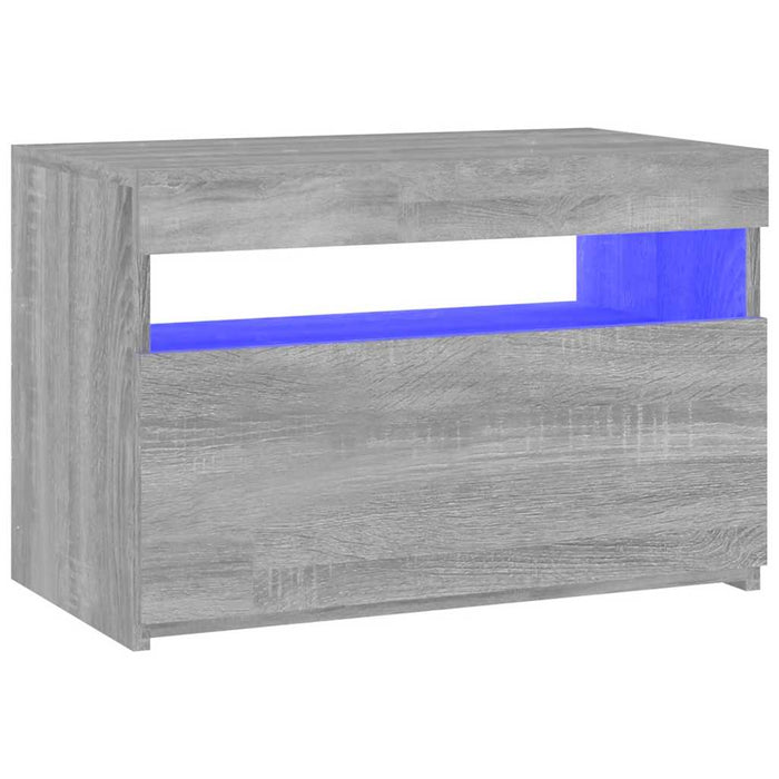 Comodă TV cu lumini LED, gri sonoma, 60x35x40 cm - WALTI WALTI