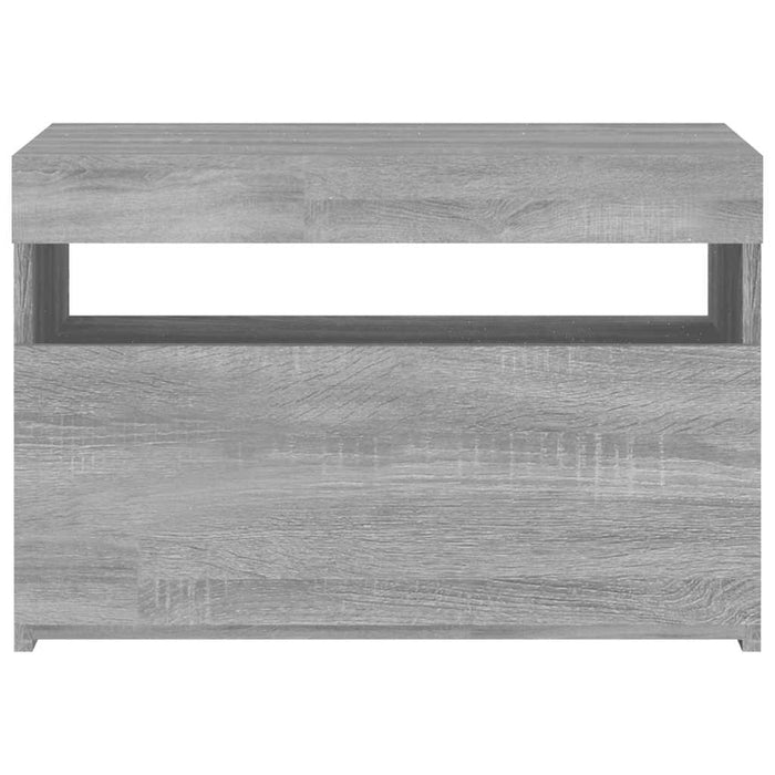 Comodă TV cu lumini LED, gri sonoma, 60x35x40 cm - WALTI WALTI
