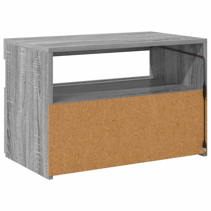 Comodă TV cu lumini LED, gri sonoma, 60x35x40 cm - WALTI WALTI