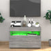 Comodă TV cu lumini LED, gri sonoma, 60x35x40 cm - WALTI WALTI