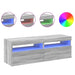 Comode TV cu lumini LED, 2 buc., gri sonoma, 60x35x40 cm - WALTI WALTI