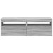 Comode TV cu lumini LED, 2 buc., gri sonoma, 60x35x40 cm - WALTI WALTI