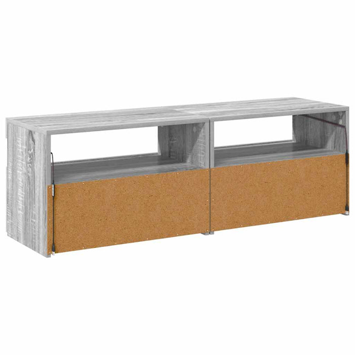 Comode TV cu lumini LED, 2 buc., gri sonoma, 60x35x40 cm - WALTI WALTI