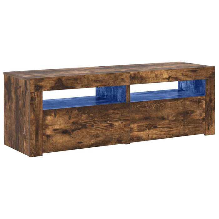 Comodă TV cu lumini LED, stejar fumuriu, 120x35x40 cm - WALTI WALTI
