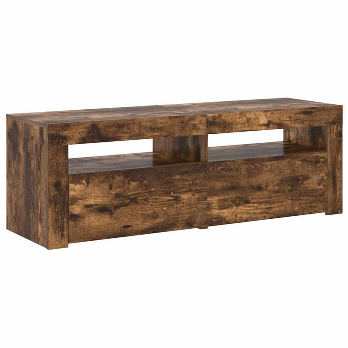 Comodă TV cu lumini LED, stejar fumuriu, 120x35x40 cm - WALTI WALTI