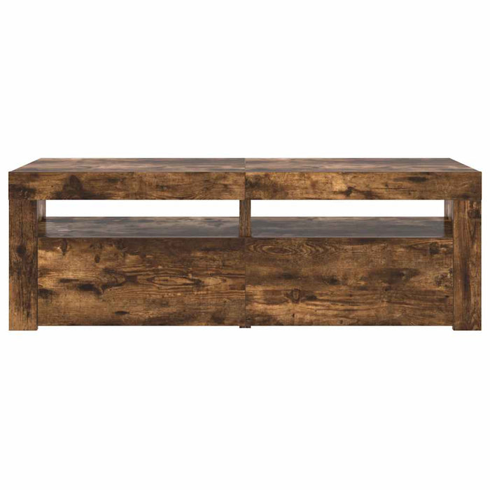 Comodă TV cu lumini LED, stejar fumuriu, 120x35x40 cm - WALTI WALTI