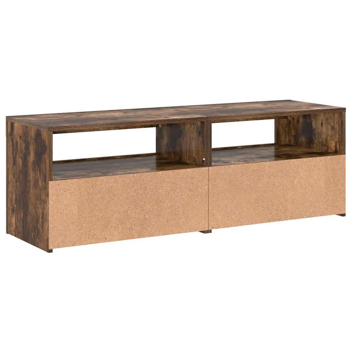 Comodă TV cu lumini LED, stejar fumuriu, 120x35x40 cm - WALTI WALTI