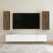 Comode TV, 2 buc., stejar fumuriu, 30,5x30x90 cm lemn prelucrat - WALTI WALTI