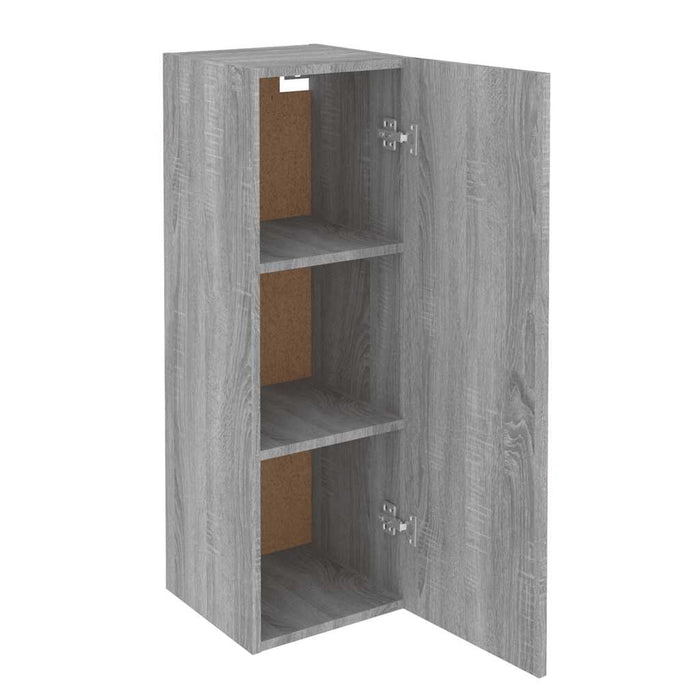 Comode TV, 2 buc., gri sonoma, 30,5x30x90 cm, lemn prelucrat - WALTI WALTI
