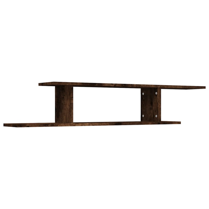 Raft TV montat pe perete stejar fumuriu 125x18x23 cm lemn - WALTI WALTI