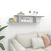 Raft TV montat pe perete gri sonoma 125x18x23 cm lemn - WALTI WALTI