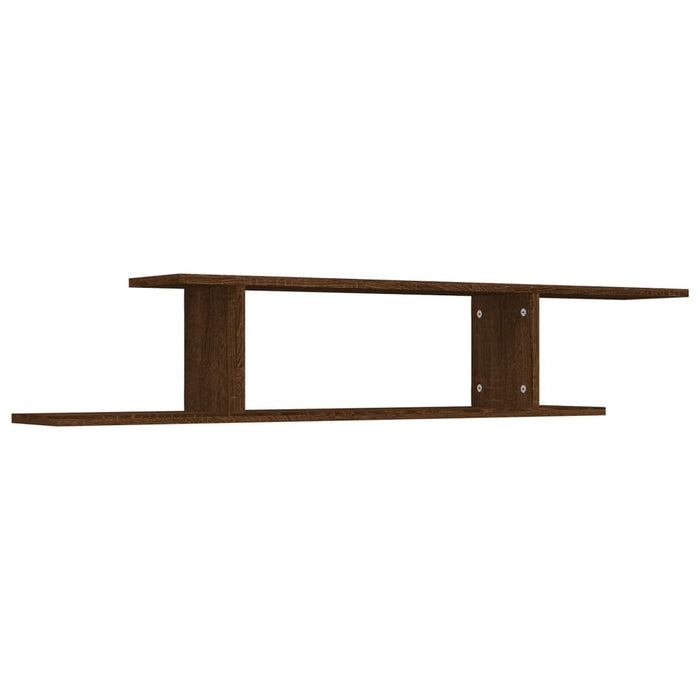 Raft TV montat pe perete stejar maro 125x18x23 cm lemn WALTI