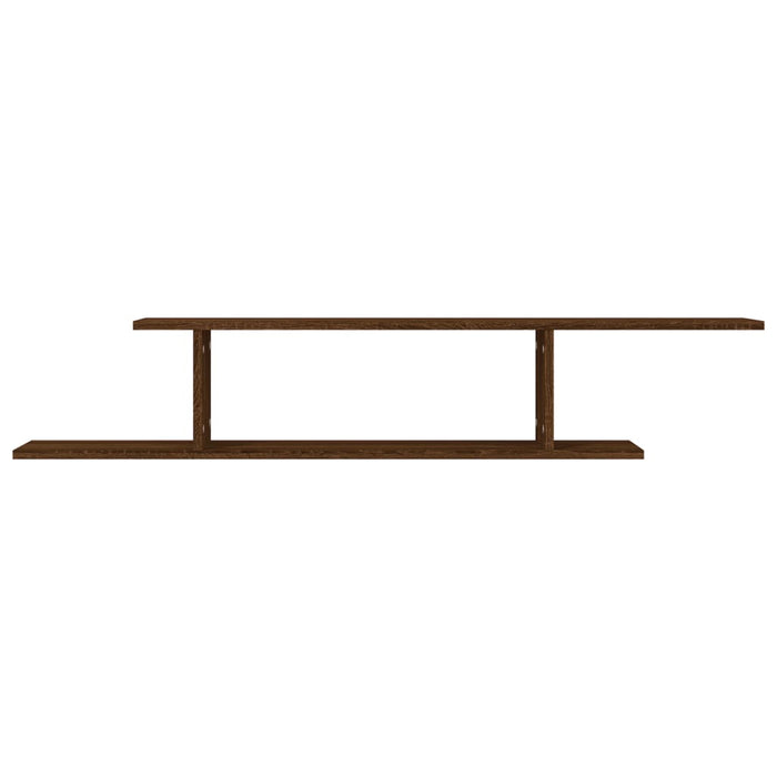 Raft TV montat pe perete stejar maro 125x18x23 cm lemn WALTI
