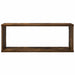 Rafturi de perete cub, 4 buc., stejar fumuriu 60x15x23 cm, lemn - WALTI WALTI