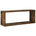 Rafturi de perete cub, 4 buc., stejar fumuriu 60x15x23 cm, lemn - WALTI WALTI