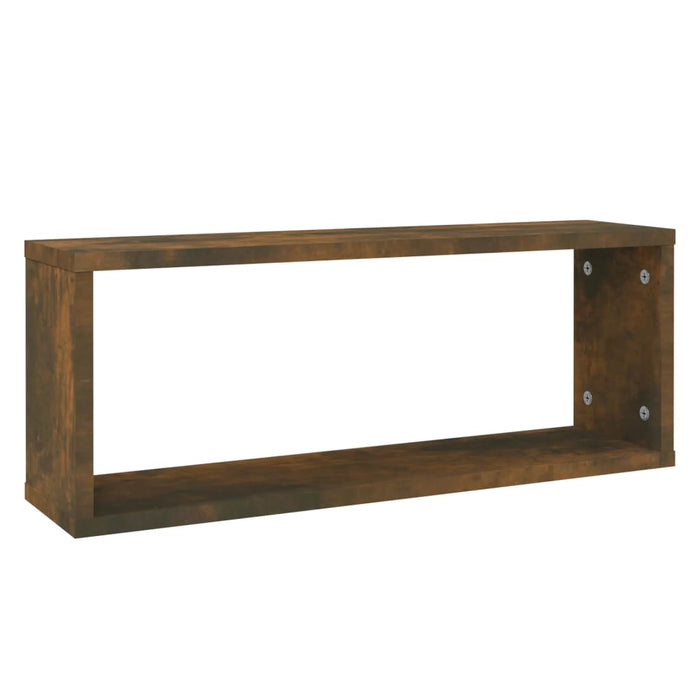 Rafturi de perete cub, 6 buc., stejar fumuriu 60x15x23 cm, lemn - WALTI WALTI