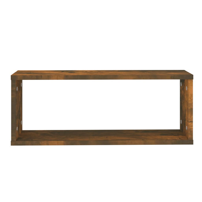 Rafturi de perete cub, 6 buc., stejar fumuriu 60x15x23 cm, lemn - WALTI WALTI