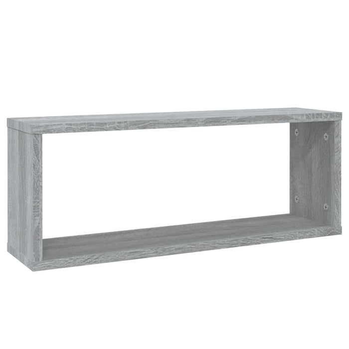 Rafturi de perete cub, 2 buc., gri sonoma, 60x15x23 cm, lemn - WALTI WALTI