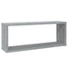 Rafturi de perete cub, 2 buc., gri sonoma, 60x15x23 cm, lemn - WALTI WALTI