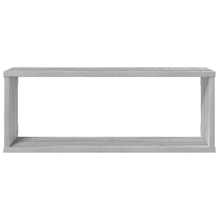 Rafturi de perete cub, 4 buc., gri sonoma, 60x15x23 cm, lemn - WALTI WALTI