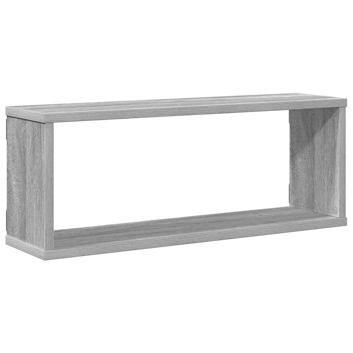 Rafturi de perete cub, 4 buc., gri sonoma, 60x15x23 cm, lemn - WALTI WALTI